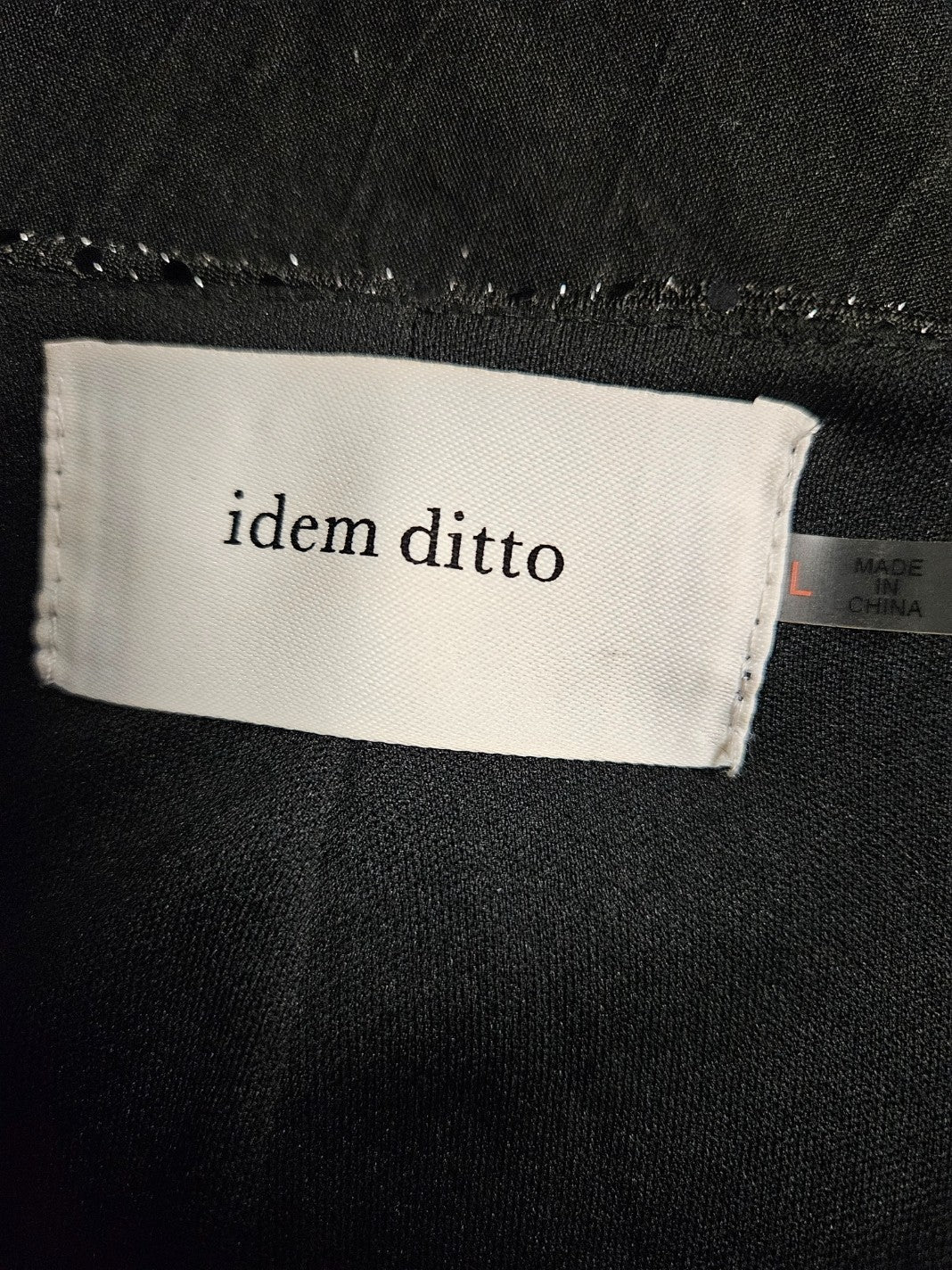 IDEM DITTO SZ L BLACK SEQUINED COAT DRESS/COCKTAIL DRESS