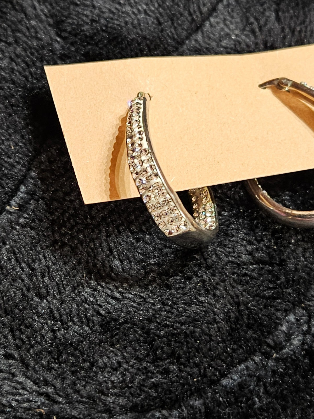 STERLING SILVER & CUBIC ZIRCONIA EARRING BUNDLE HALF HOOPS & STUDS