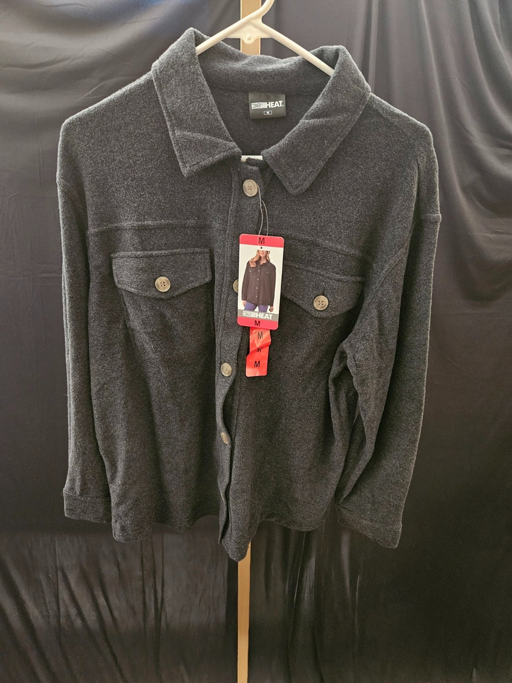 WOMEN'S SZ M 32 DEGREE BUTTON UP FLANNEL/FLEECE SHIRT NWT