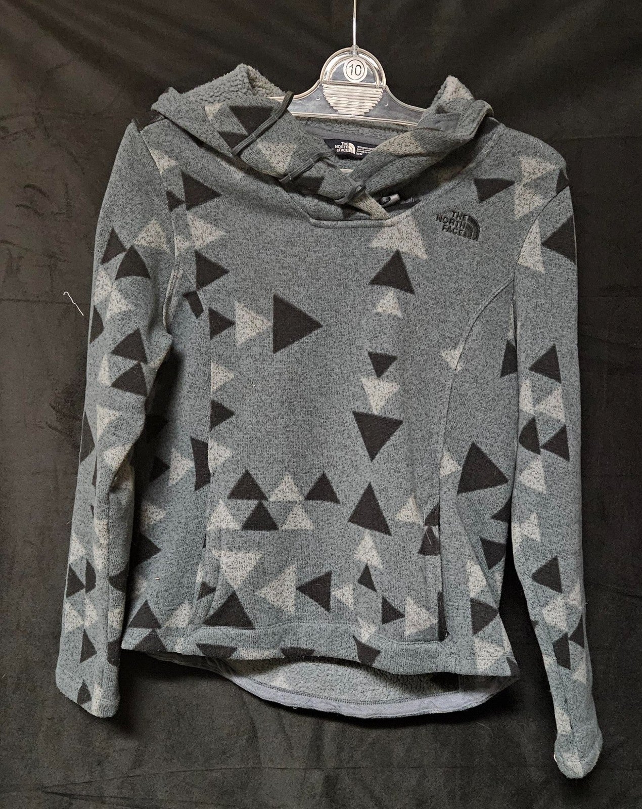 The North Face Women’s Fleece Hooded Pullover Sweater Hood Grey Size Medium