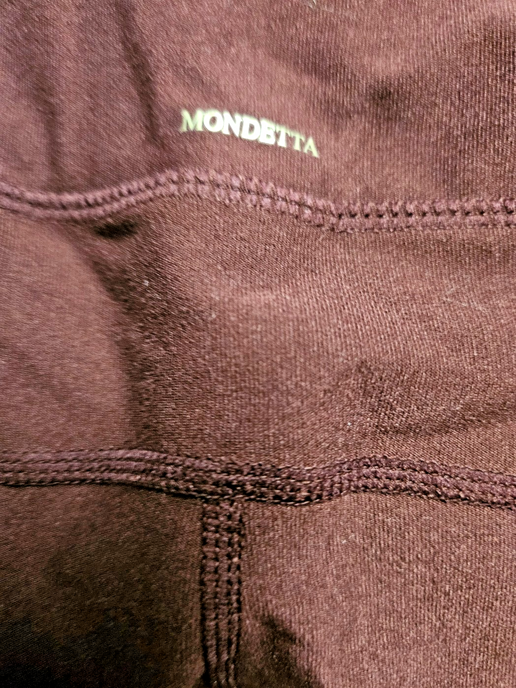 MONDETTA HIGH WAISTED POCKET ACTIVE LEGGINGS MAROON NWT SIZE SMALL NWT