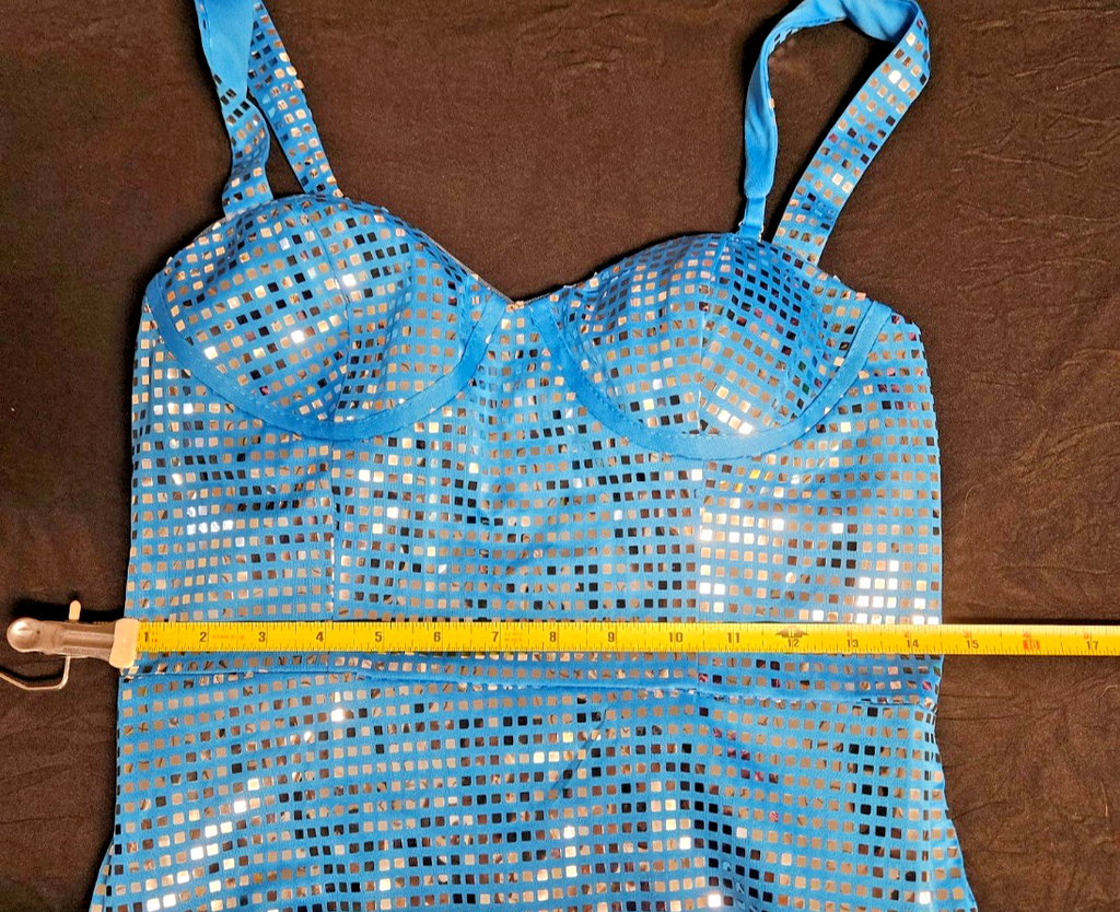 BRIGHT BLUE SEQUINED SIZE 6 SHORT PROM/COCKTAIL DRESS
