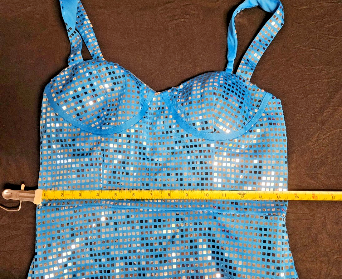 BRIGHT BLUE SEQUINED SIZE 6 SHORT PROM/COCKTAIL DRESS