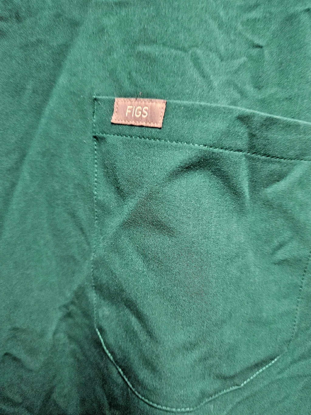 TEAL GREEN XXL UNISEX FIGS SCRUB TOP V NECK