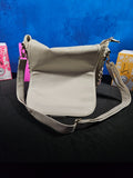 WOMEN'S SAY WHAT BEIGE VEGAN LEATHER PURSE WITH STUDS ON SIDES