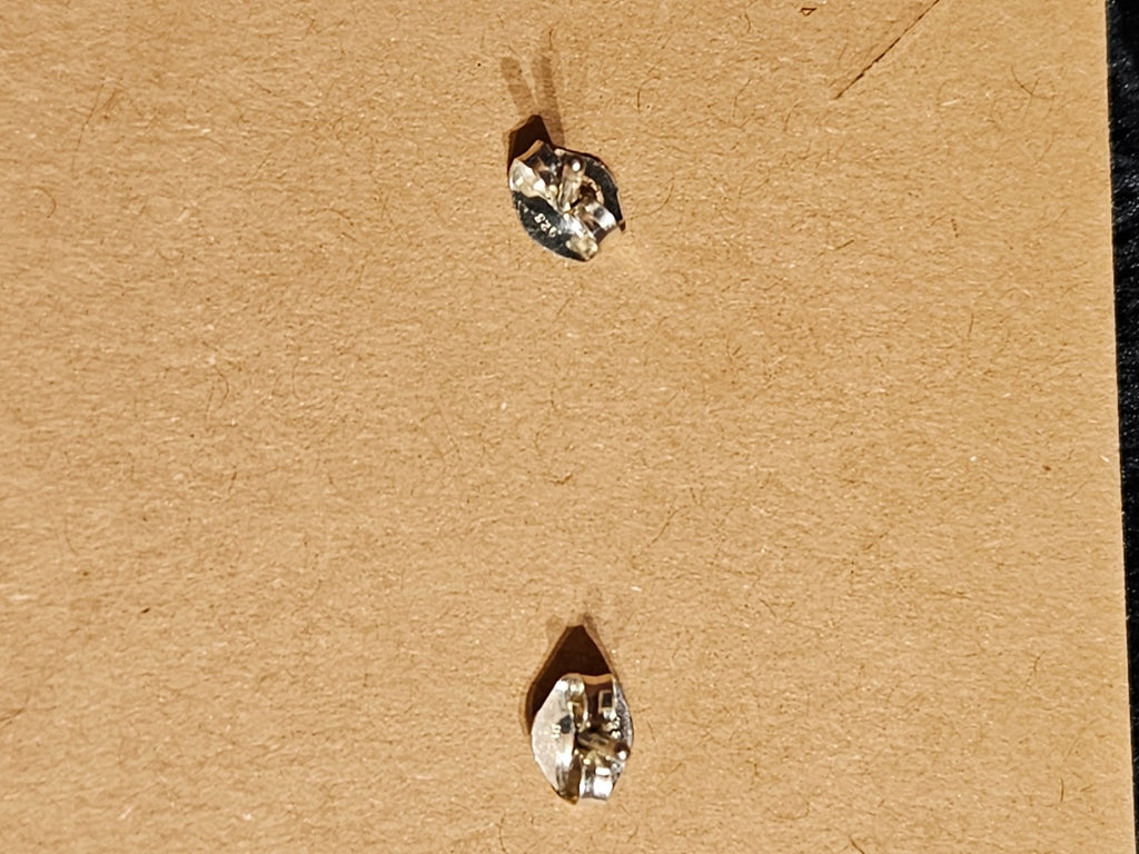 NATIVE AMERICAN ZUNI INLAID MULTI-STONE STERLING FLOWER SHAPED EARRINGS