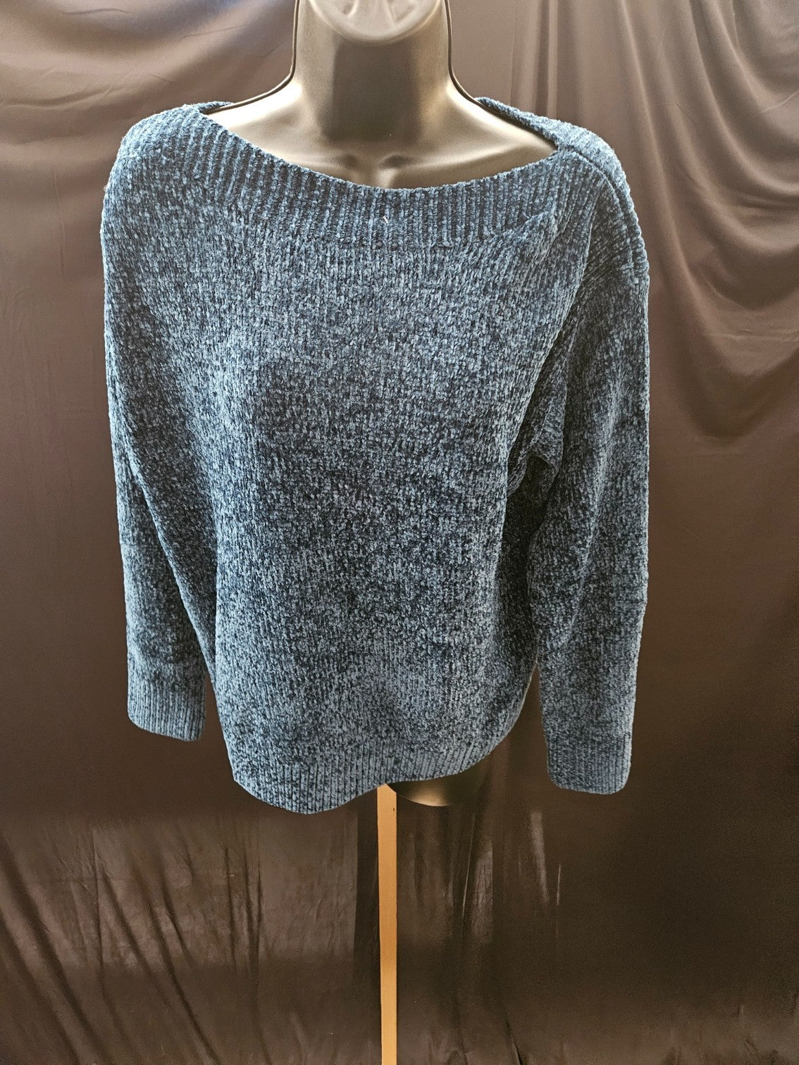 WOMEN'S SZ SMALL ORVIS BLUE BOATNECK SWEATER NWOT