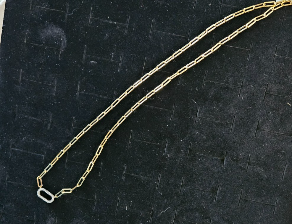 WOMEN'S DIAMOND ACCENT LAB GROWN WHITE DIAMOND 14K OVER SILVER I8in.PENDANT/NECK