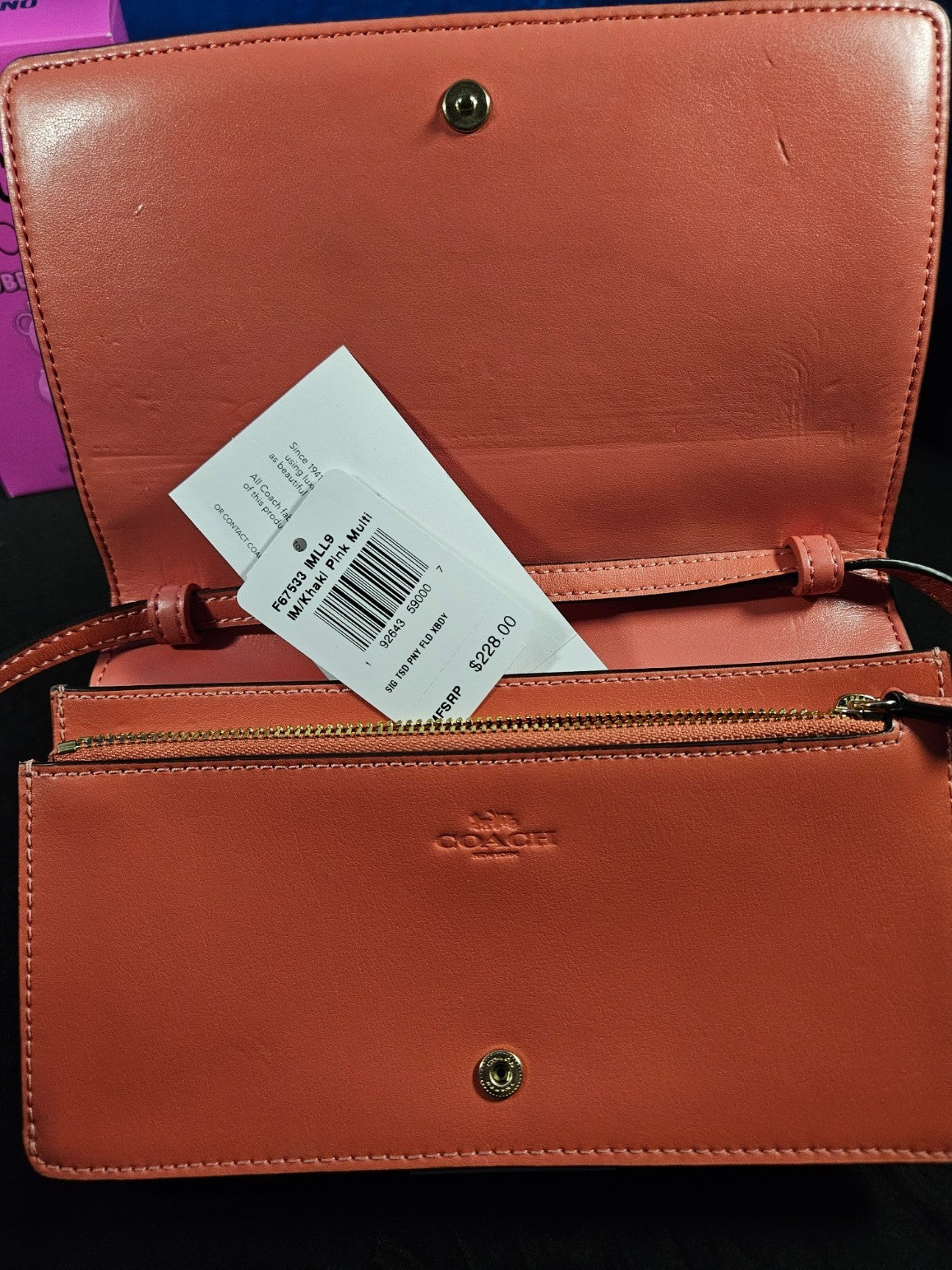 COACH HAYDEN FOLDOVER CROSSBLDY CLUTCH IN SIGNATURE CANVAS FLORAL PRINT DETACHAB