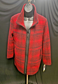 NWT RED/BLK PLAID PENDLETON WOOL ZIP UP FALL JACKET