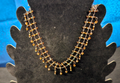 WOMEN'S ADJUSTABLE BEADED CHOKER SIMULATED AMBER/CRYSTAL BEADS STAINLESS STEEL