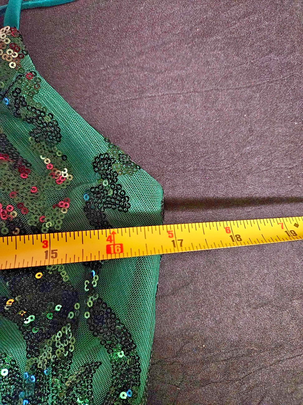 WOMEN'S SIZE 10/12 L DK GREEN SEQUINED MERMAID GOWN PROM/FORMAL NWT