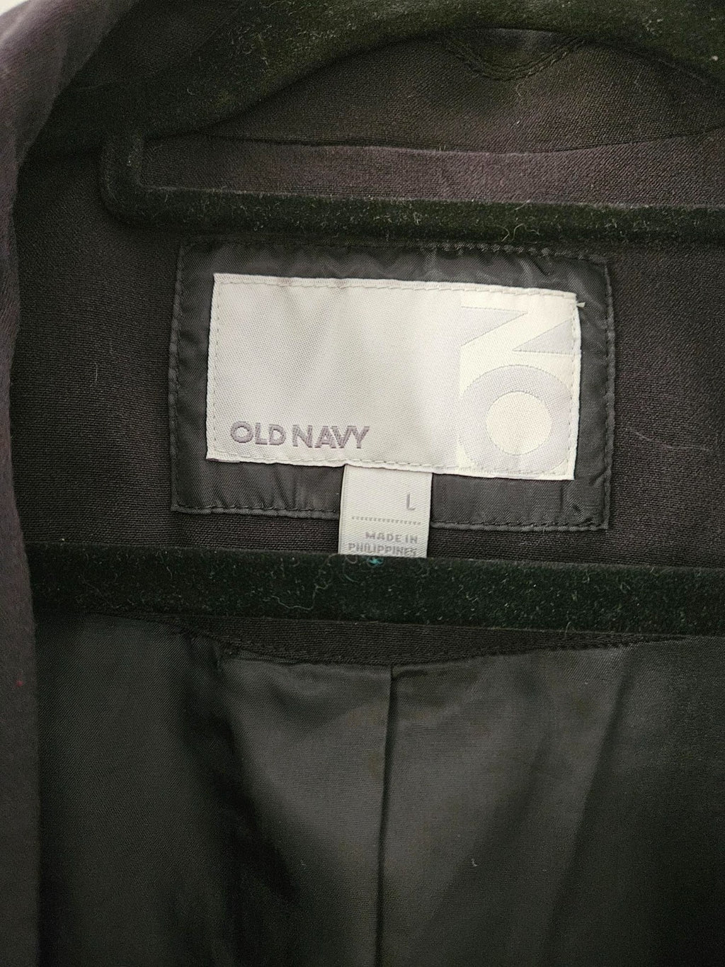 Old Navy Classic Black Blazer Womens L One Button Stretch Cotton Career Work