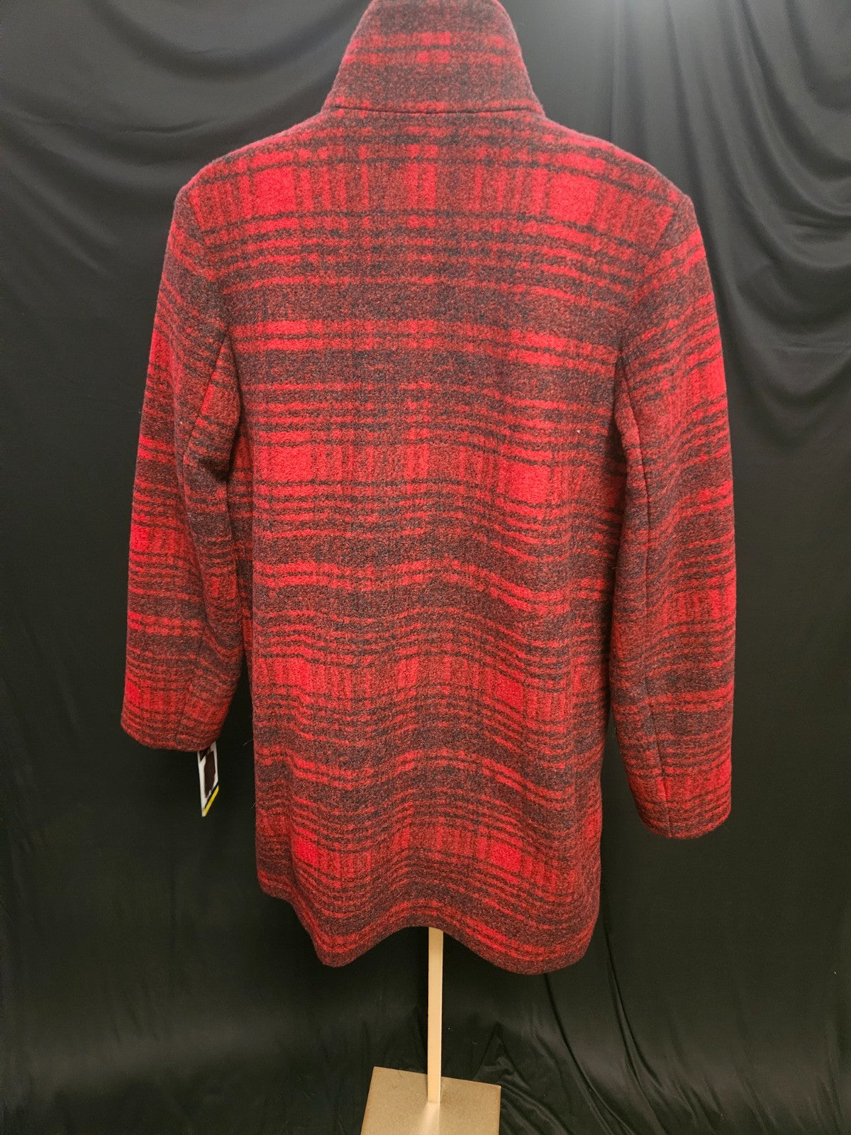 NWT RED/BLK PLAID PENDLETON WOOL ZIP UP FALL JACKET