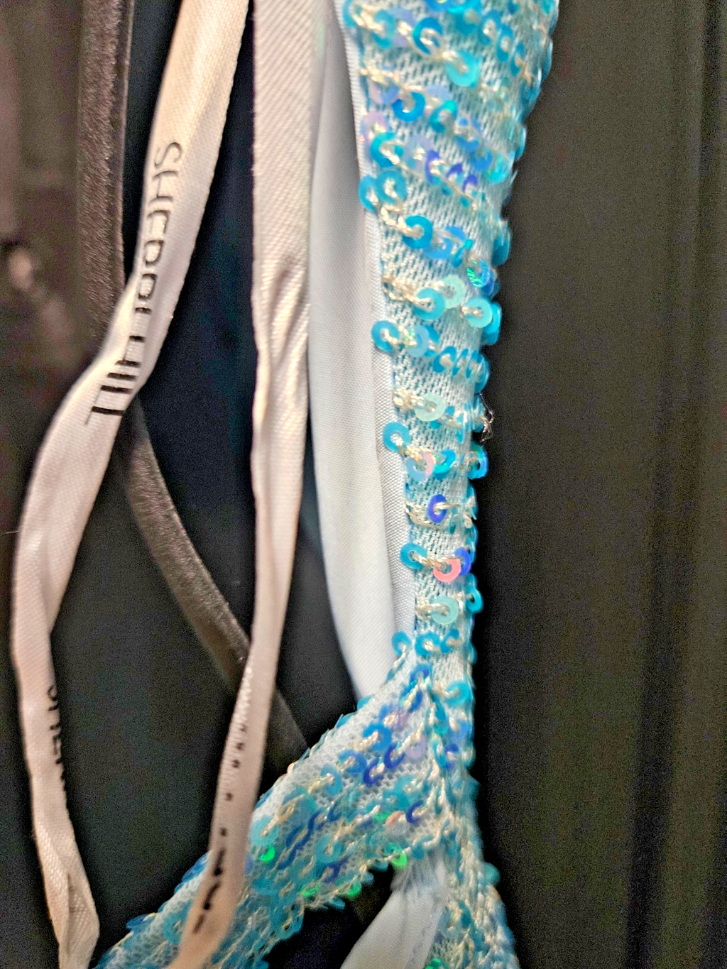 GORGEOUS FORMAL SHERRI HILL TURQUOISE BLUE SEQUINED MERMAIN GOWN SIZE 12
