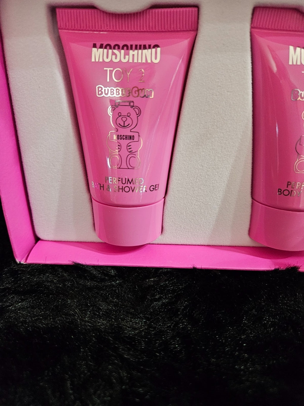 MOSCHINOTOY 2  SHOWER GEL, BODY LOTION, PERFUME SET BUBBLEGUM TRAVEL SIZE