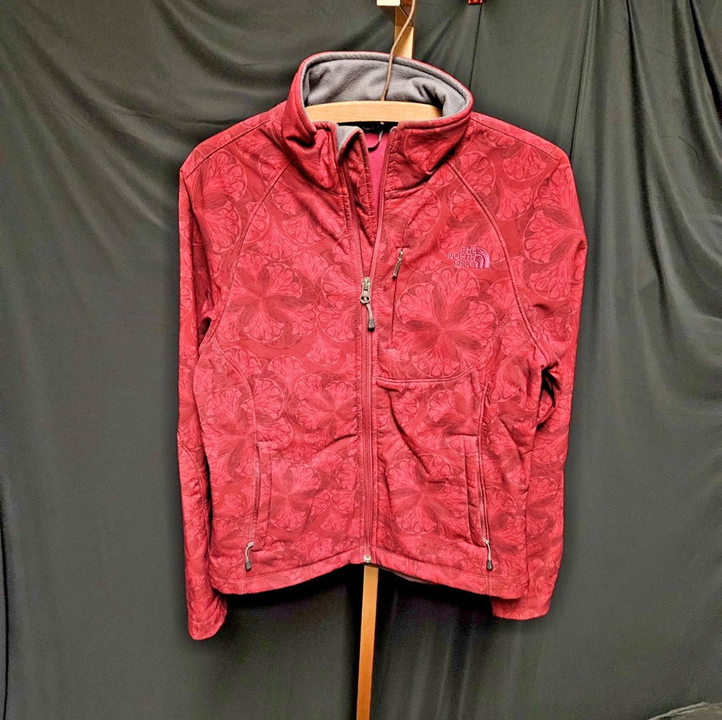 WOMEN'S THE NORTH FACE TNF APEX RED/PRINT JACKET SIZE 8/10 M