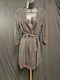 IDEM DITTO SZ L BLACK SEQUINED COAT DRESS/COCKTAIL DRESS