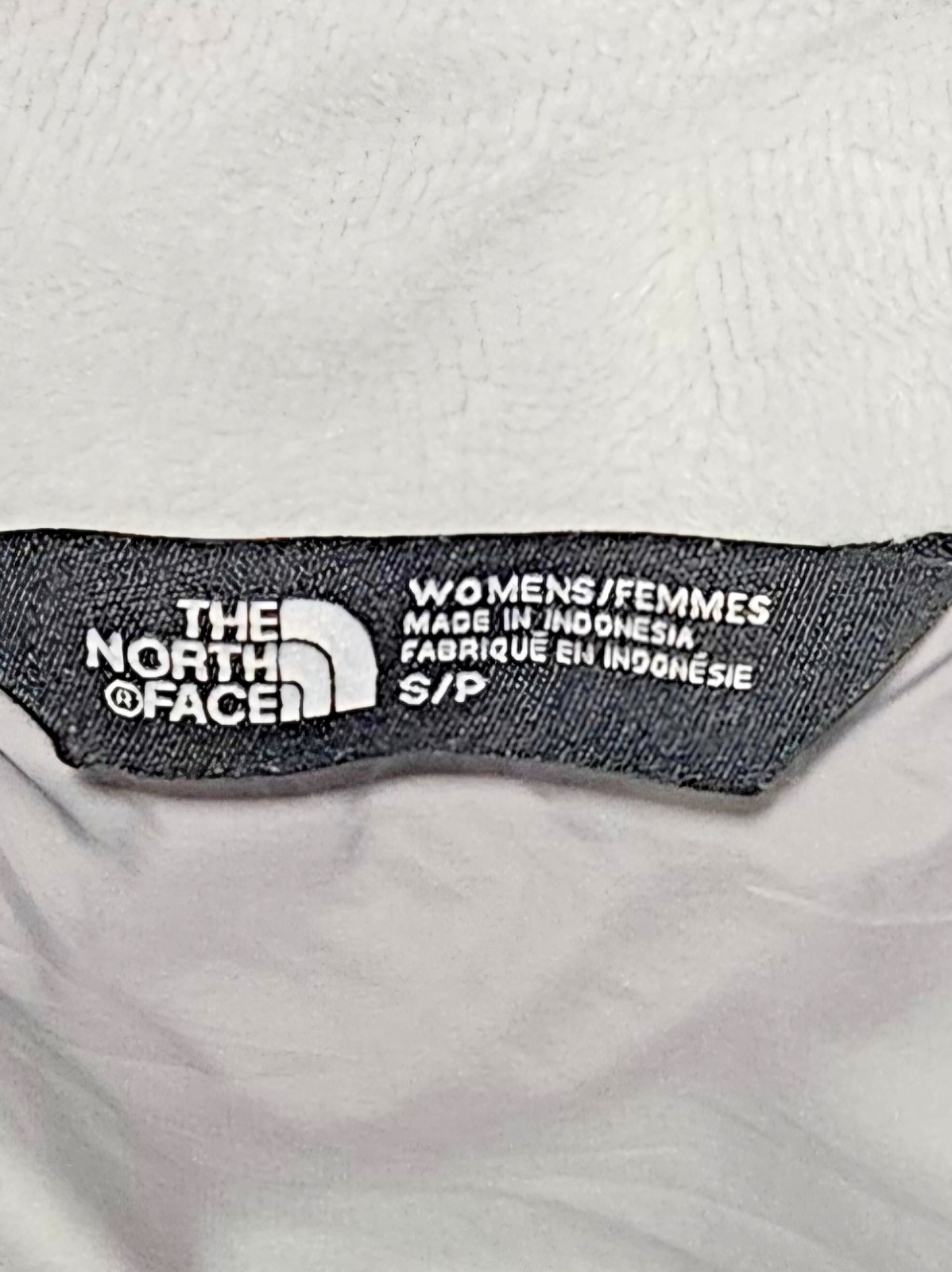 THE NORTH FACE WOMENS SMALL WHITE /GRAY ZIP UP JACKET SOME INSULATION