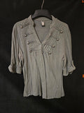 Women's Maurices Military Style Green Shirt XL