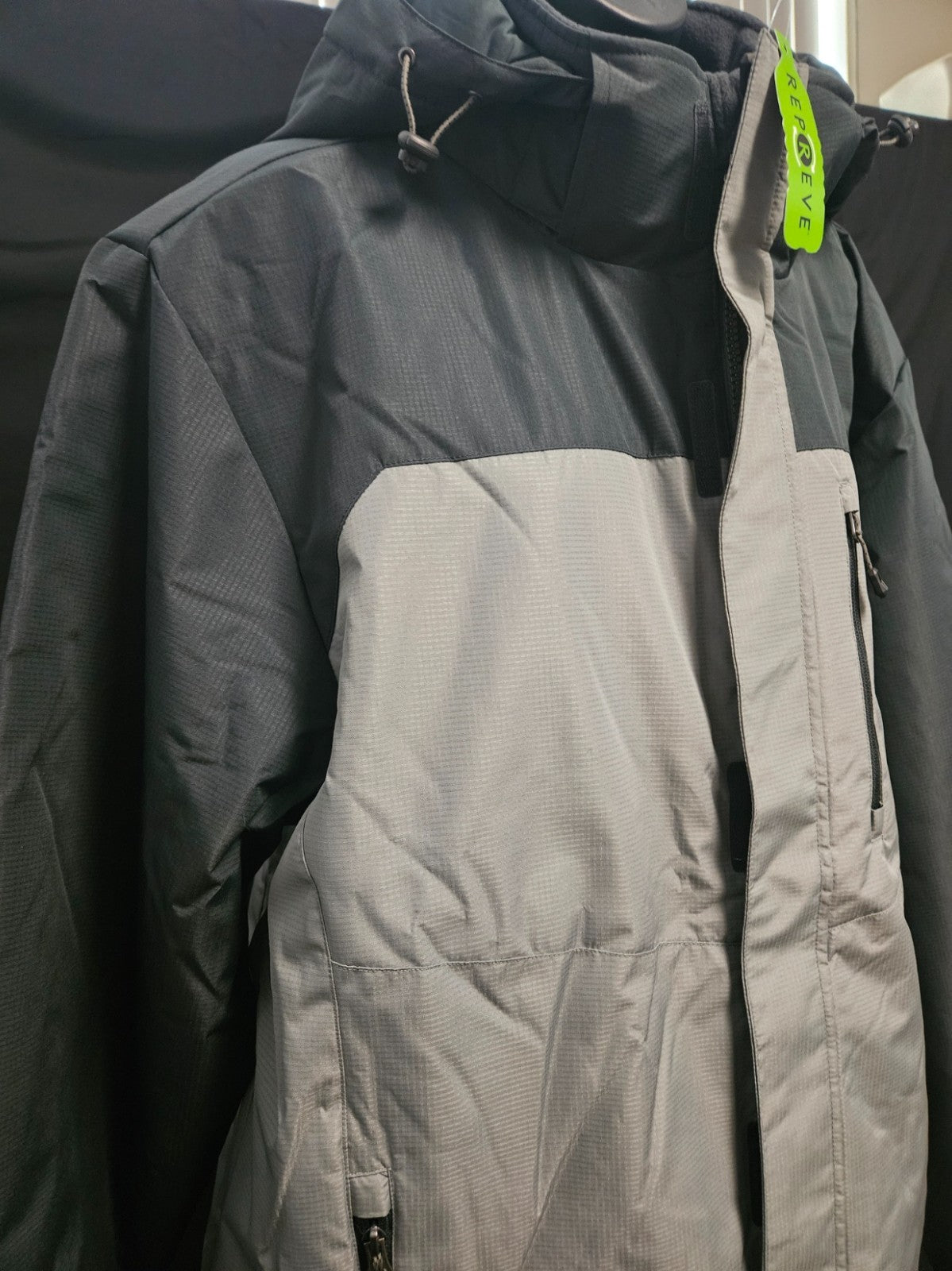 FREE COUNTRY REPREVE MENS HOODED WINTER JACKET XL STONE NWT