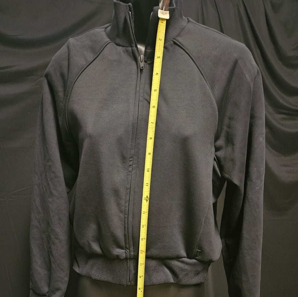 SKIMS/NIKE BLACK MATTE TRICOT CROP ZIP UP JACKET NWOT SZ M
