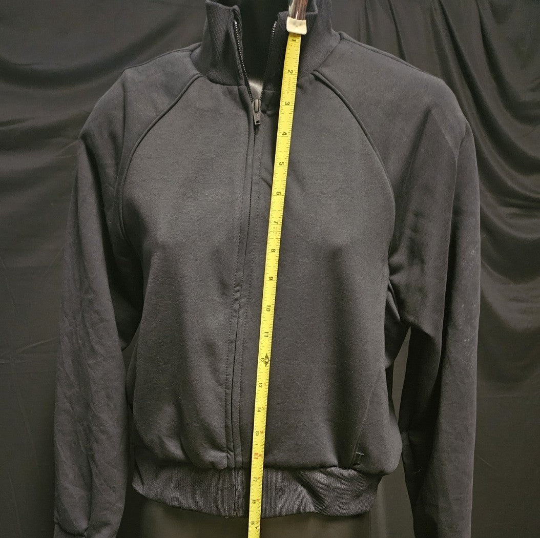 SKIMS/NIKE BLACK MATTE TRICOT CROP ZIP UP JACKET NWOT SZ M