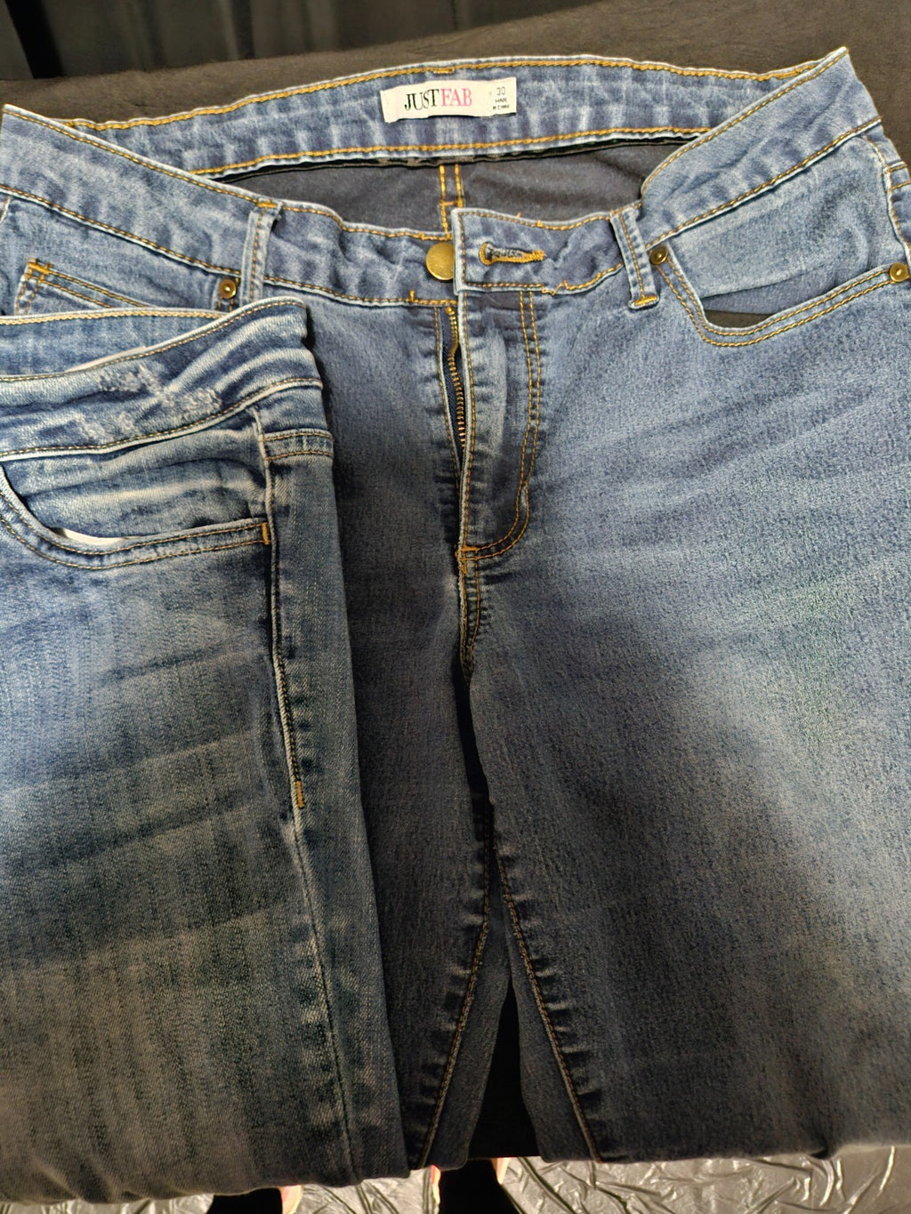 WOMEN'S JEANS BUNDLE FITS SIZES 8 TO 10 FLYING MONKEY, JUST FAB IN GOOD CONDITIO