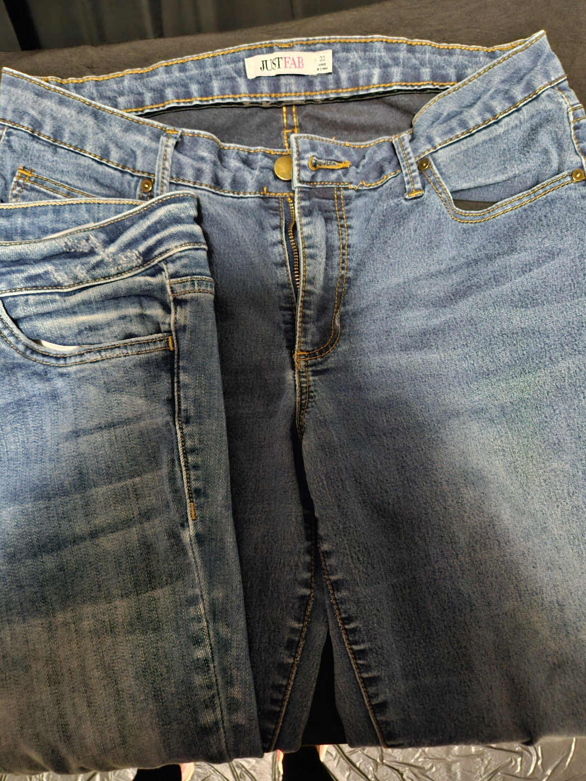 WOMEN'S JEANS BUNDLE FITS SIZES 8 TO 10 FLYING MONKEY, JUST FAB IN GOOD CONDITIO