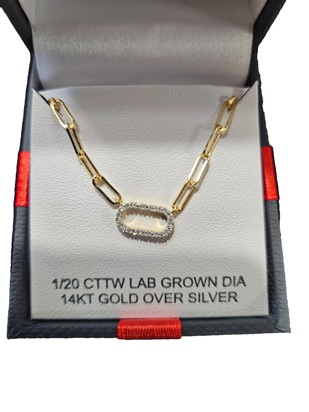 WOMEN'S DIAMOND ACCENT LAB GROWN WHITE DIAMOND 14K OVER SILVER I8in.PENDANT/NECK