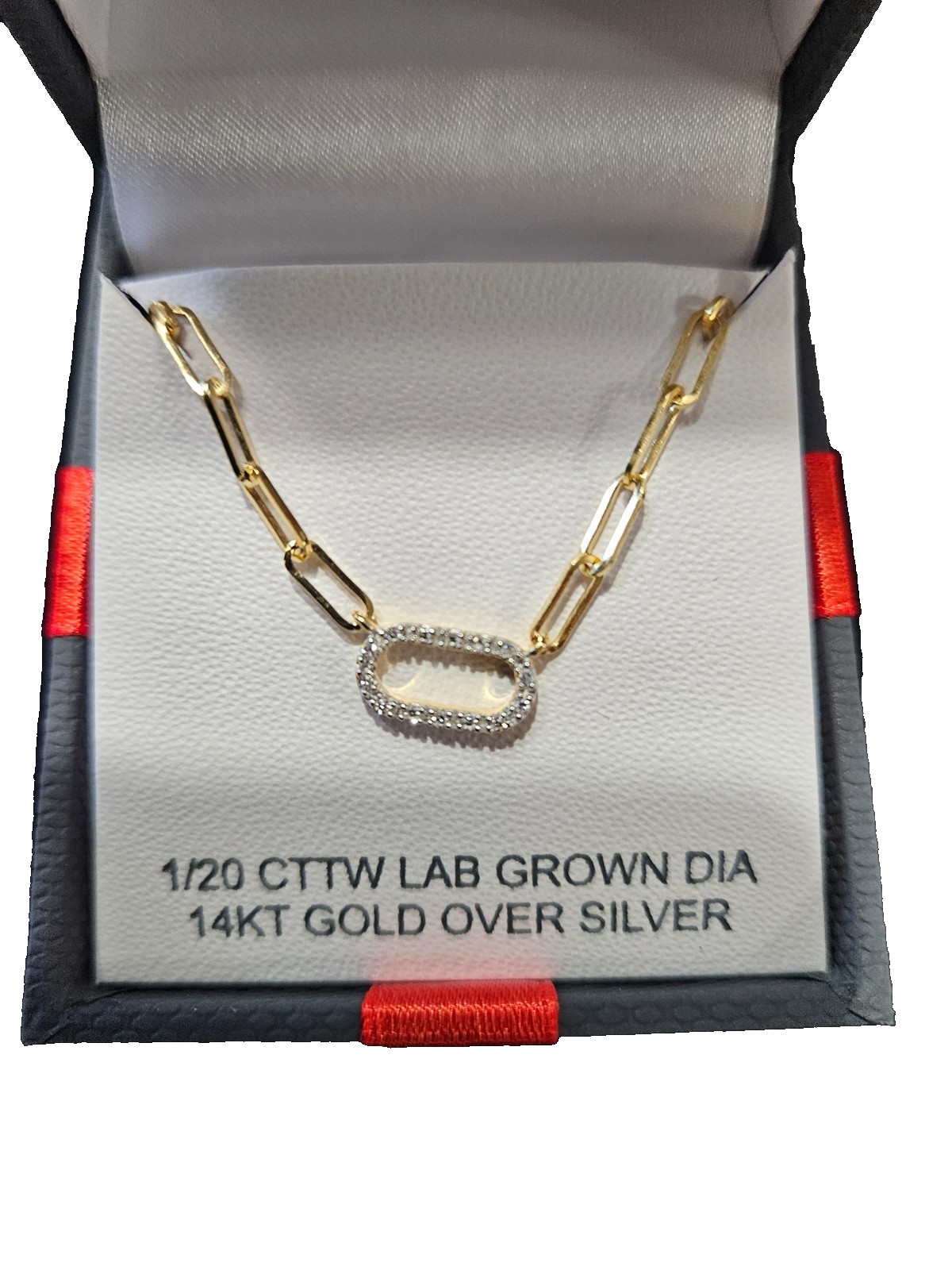 WOMEN'S DIAMOND ACCENT LAB GROWN WHITE DIAMOND 14K OVER SILVER I8in.PENDANT/NECK