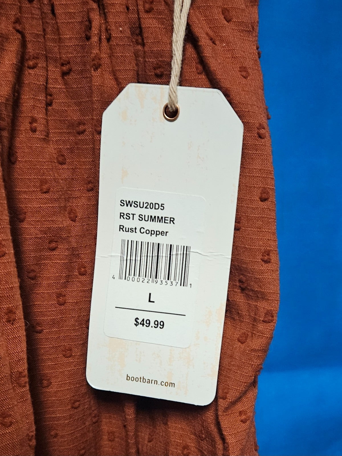 WOMEN'S SHYANNE RUST COPPER WESTERN DRESS SIZE LARGE NWT