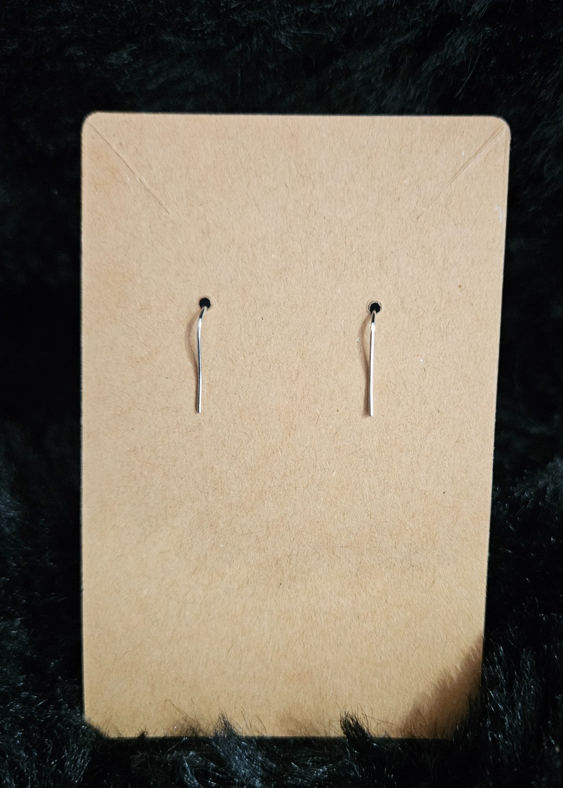 STAINLESS STEEL/ SIMULATED OPAL FEATHER EARRINGS NWOT