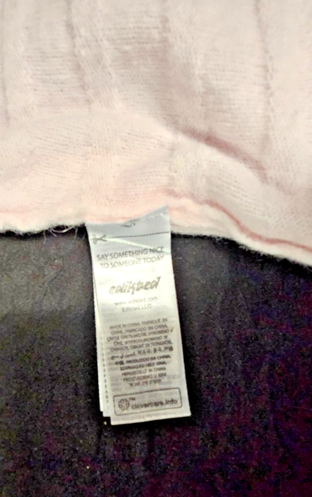 ABSOLUTELY ADORABLE! WOMEN'S SIZE XS EDIKTED PINK OFF THE SHOULDER SWEATER