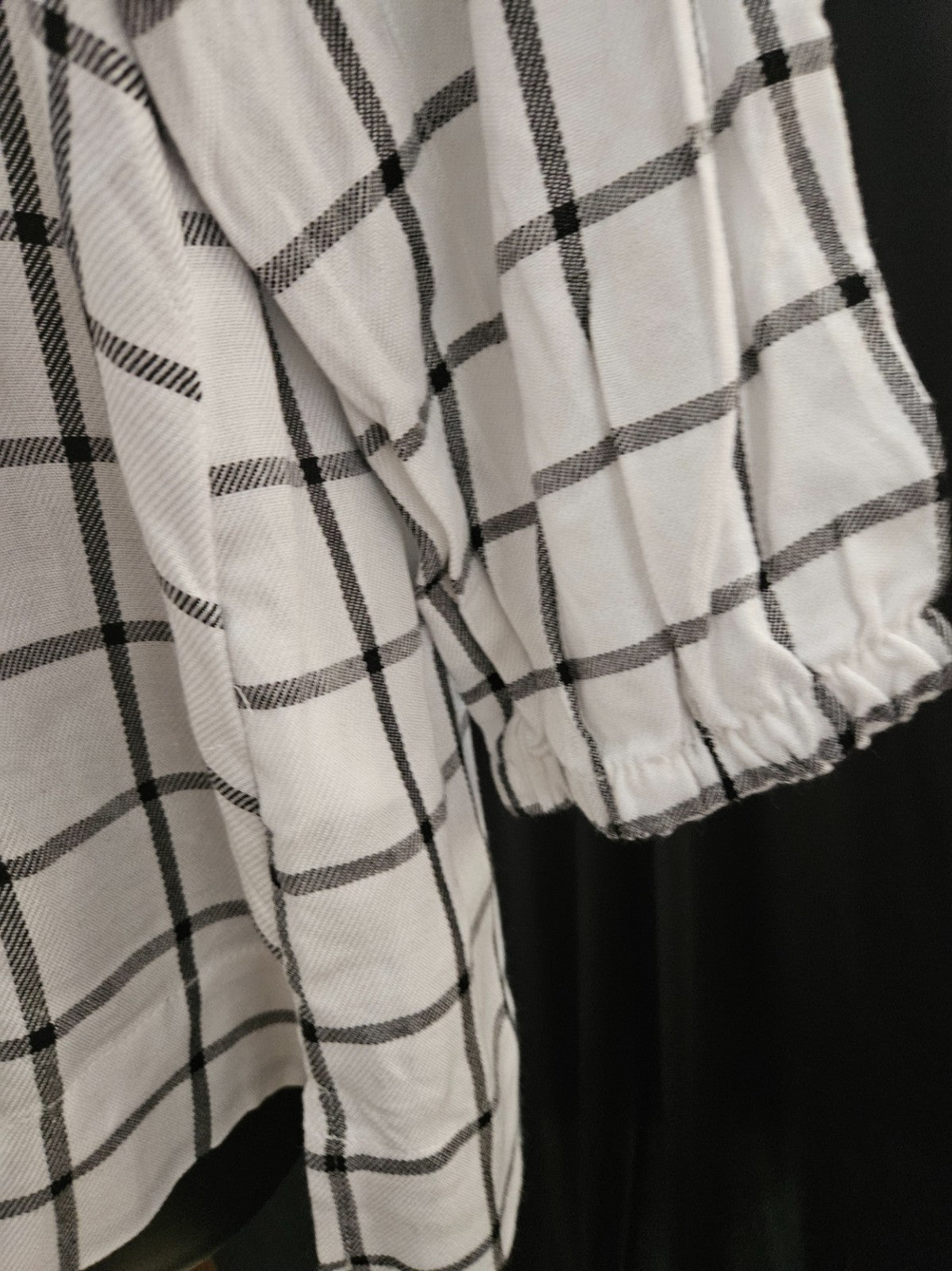 WRANGLER WOMEN SZ M BLK/WHITE FLANNEL BLOUSE NWT
