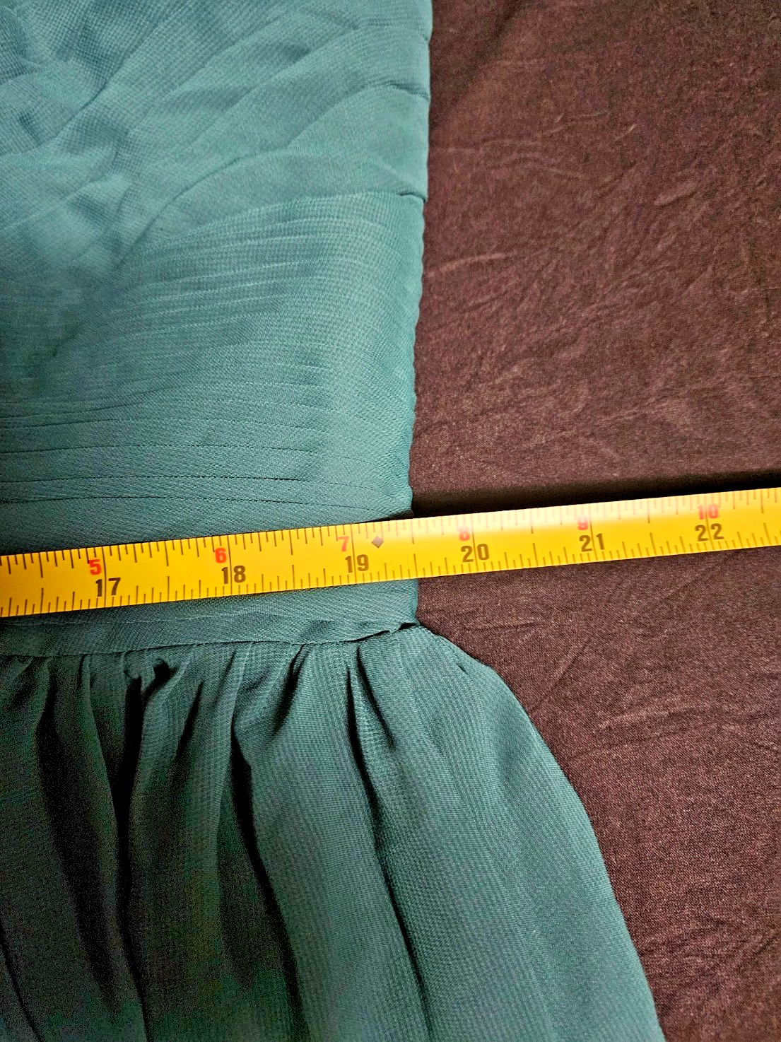 WOMEN'S SIZE 18 DARK GREEN CHIFFON OFF THE SHOULDER GOWN PROM/FORMAL NWT