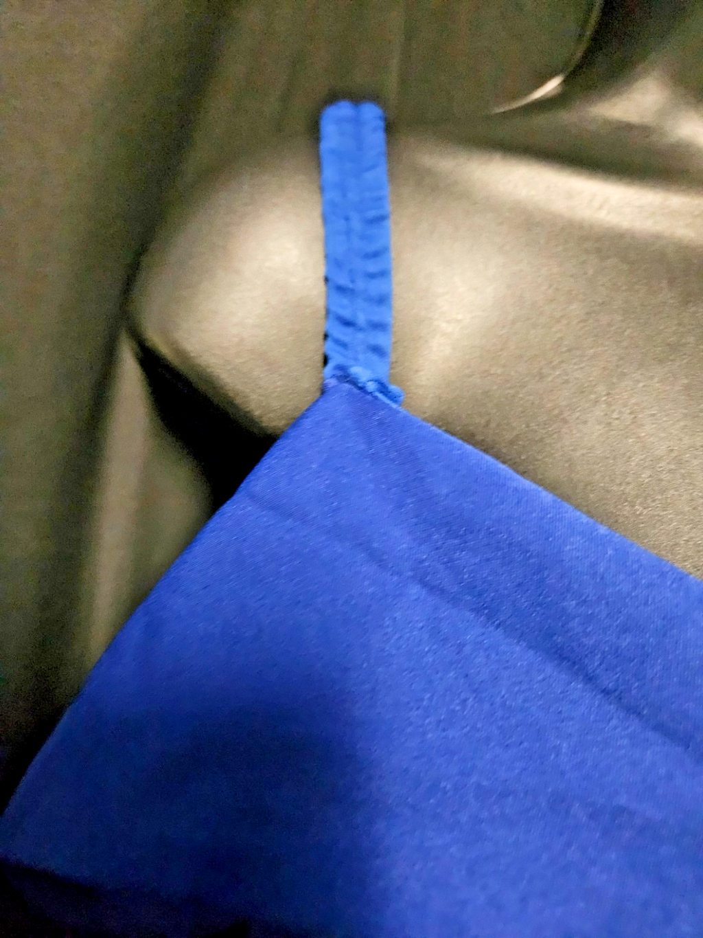 BEAUTIFUL BLUE MATTE SATIN OFF THE SHOULDER EVENING GOWN PROM/FORMAL SIZE 10/12