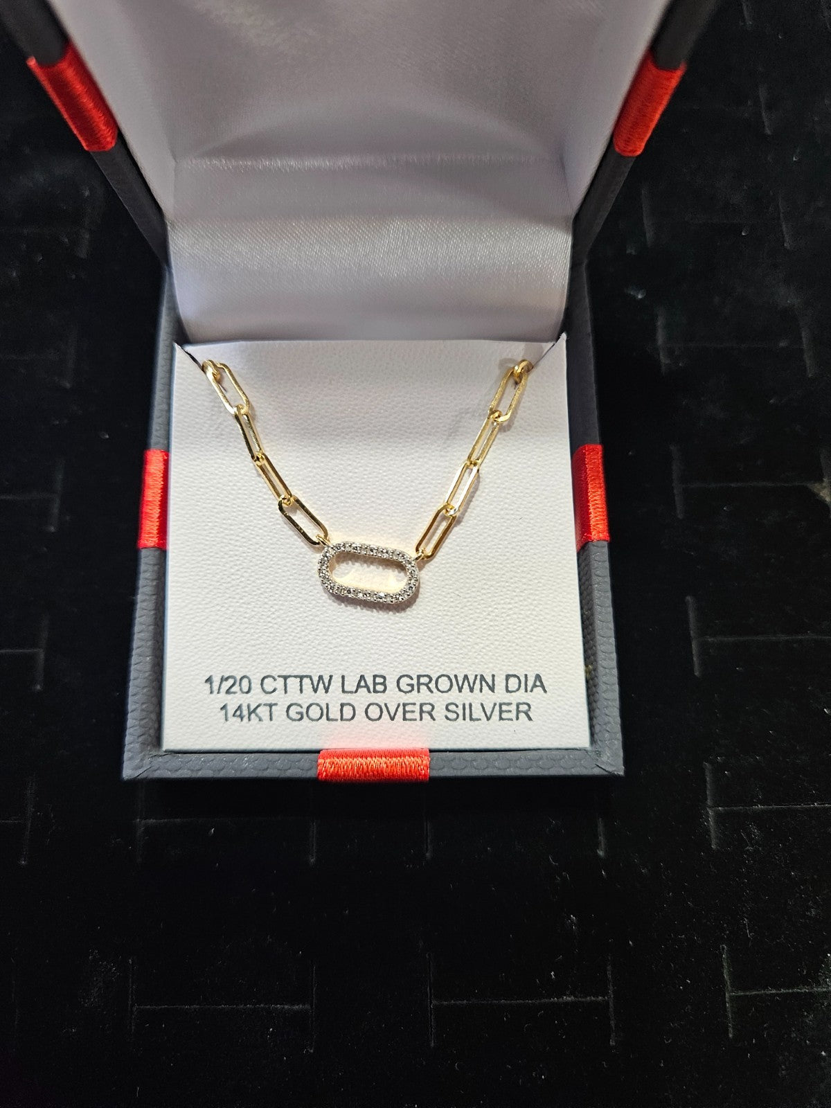 WOMEN'S DIAMOND ACCENT LAB GROWN WHITE DIAMOND 14K OVER SILVER I8in.PENDANT/NECK