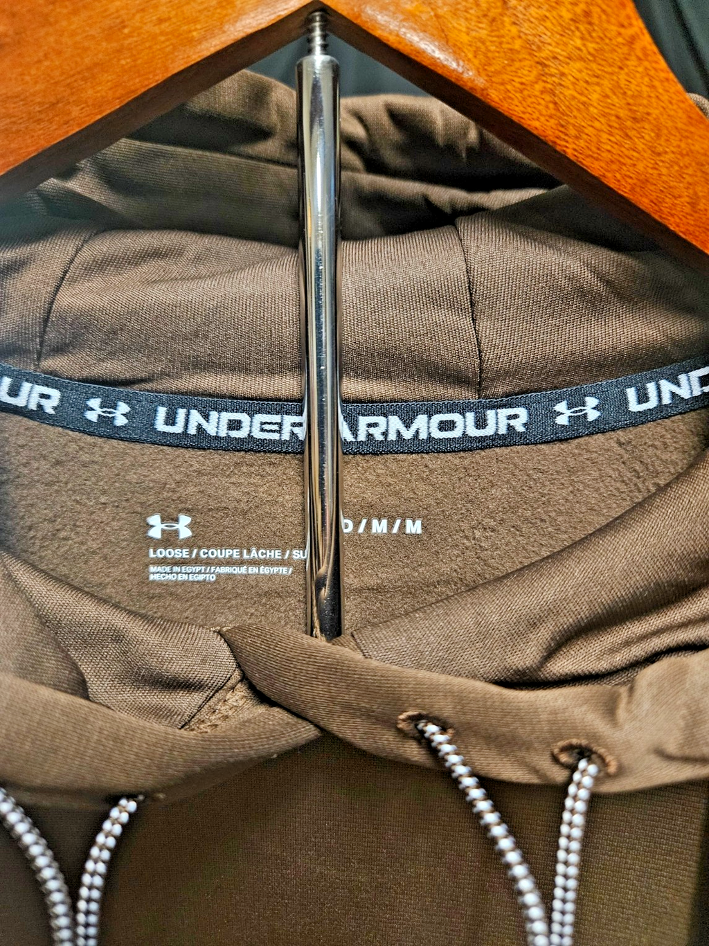 UNDERARMOR WOMEN SIZE M LOOSE BROWN HOODIE W/TOGGLES NWT