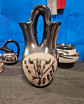 VINTAGE HANDMADE NATIVE AMERICAN SAN JUAN PUEBLO BLACK POTTERY BY MARIA ADELICIA