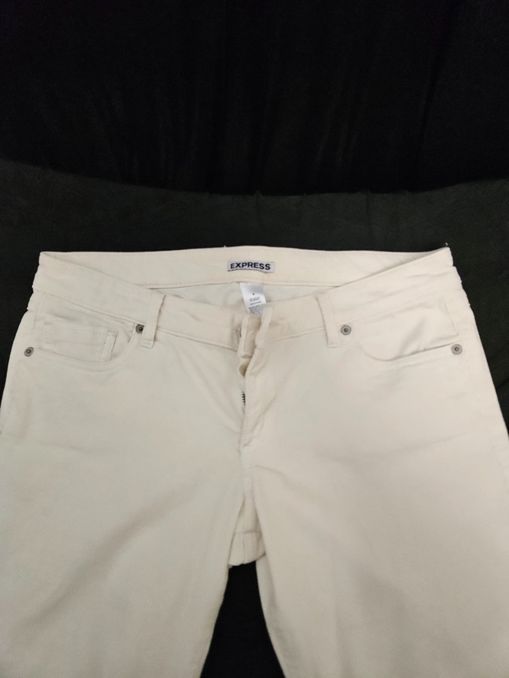 WOMEN'S SIZE 8 BEIGE THIN CORDUROY SKINNY JEANS/PANTS EXCELLENT CONDITION