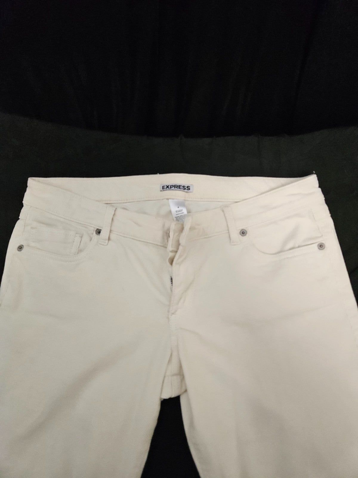 WOMEN'S SIZE 8 BEIGE THIN CORDUROY SKINNY JEANS/PANTS EXCELLENT CONDITION