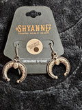 STERLING SILVER DOUBLE HORN SHYANNE DANGLE EARRINGS
