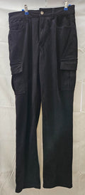 Women's Shein Black Corduroy Cargo Dress Pant Size Large