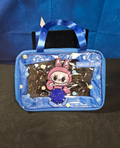 MAKE UP BAG LARGE BLUE CLEAR LABUBU 9 X 13