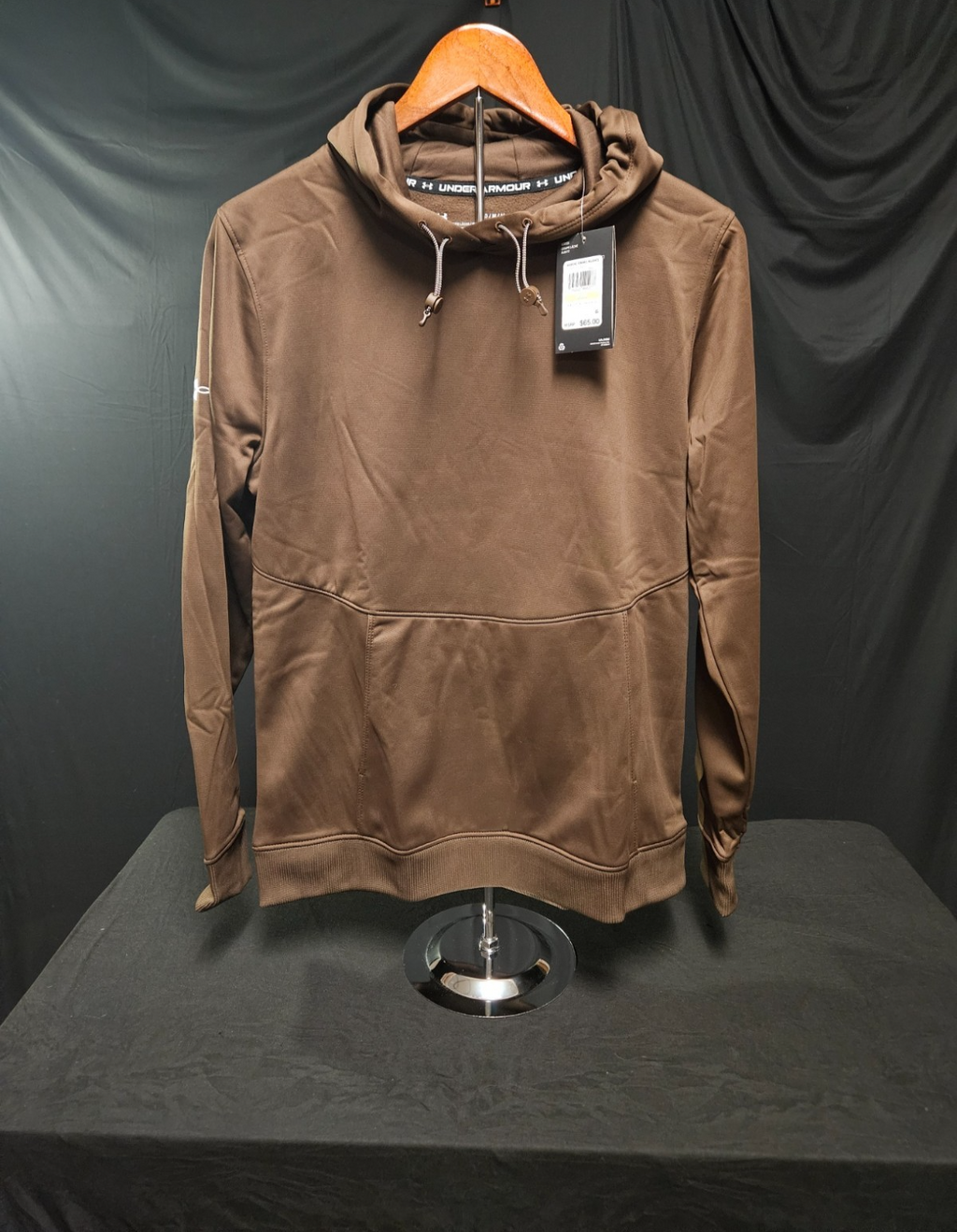 UNDERARMOR WOMEN SIZE M LOOSE BROWN HOODIE W/TOGGLES NWT