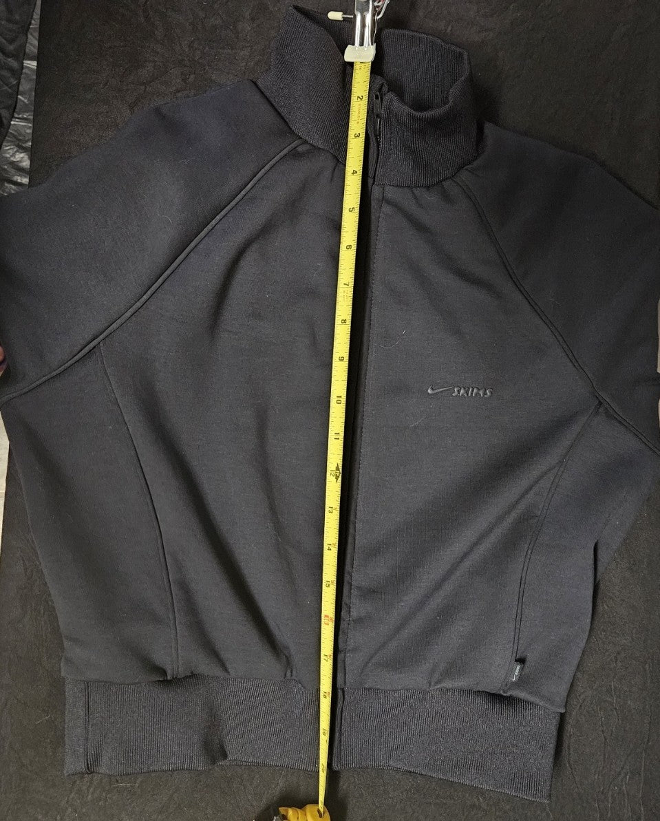 SKIMS/NIKE BLACK MATTE TRICOT  CROP JACKET XS NWOT