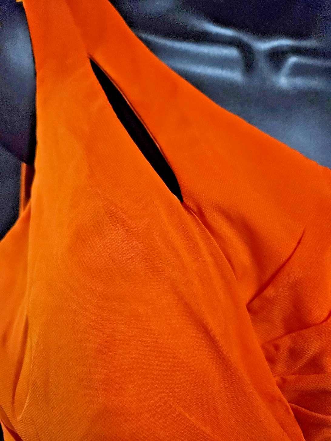 WOMEN'S SIZE 8 ORANGE CHIFFON ONE SHOULDER CORSET FORMAL/PROM GOWN NWT