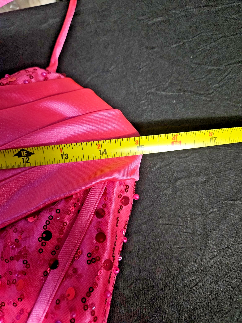 Bright Pink Short Sequined Prom/Cocktail DRESS SZ 0 (XS)