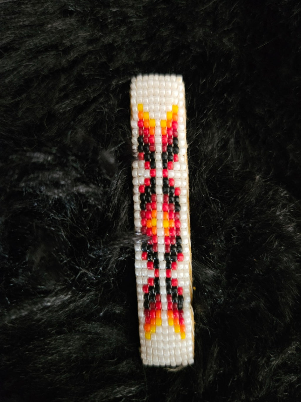 NATIVE AMERICAN MADE SET OF 4 BEADED (LOOMED) BARRETTES MULTI SIZE